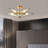 5-Light Vintage Semi Flush Mount Ceiling Light Chandelier