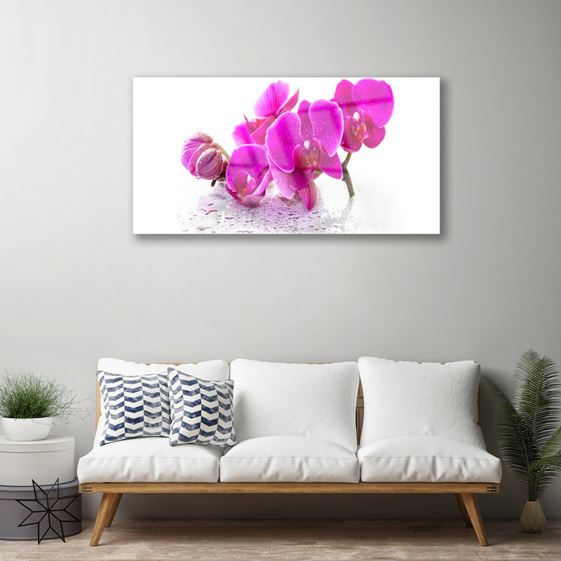 Flowers Floral - Unframed Photograph on Glass