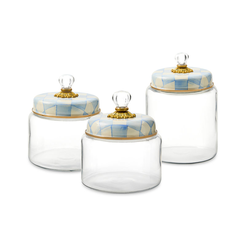 Sky Check Kitchen Canister, 48 oz