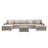 Upholstered U-Shaped Sectional Symmetrical-1342343637
