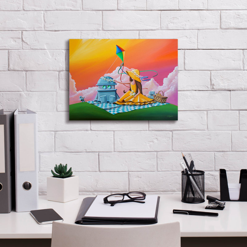 «Lark Manor ™« Beautiful Day For A Picnic »par Cindy Thornton, art mural sur toile, H 12 po x l 16 po