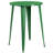 Colbert 30'' Round Metal Indoor-Outdoor Bar Table Set with 4 Square Seat Backless Stools-24678658-24678665