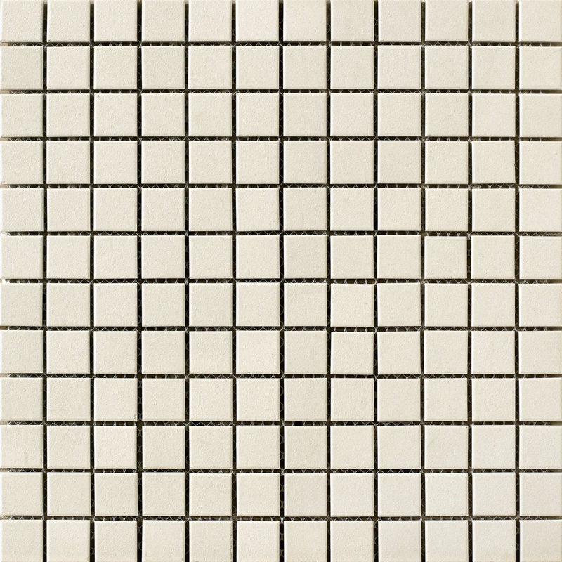 Urban 0.88" x 0.88" Porcelain Grid Mosaic Wall & Floor Tile, Off-White