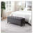 Linen Button-Tufted  Storage Bench-969595534