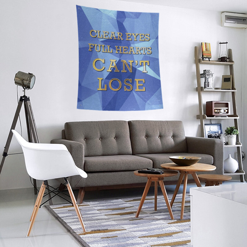 Tapisserie de citation sports en polyester, H 60 po x l 51 po