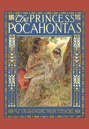 Impression d’art graphique the princess pocahontas, H 66 po x l 44 po