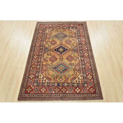 One-of-a-Kind 4’3” X 6’1” Wool Area Rug in Gold