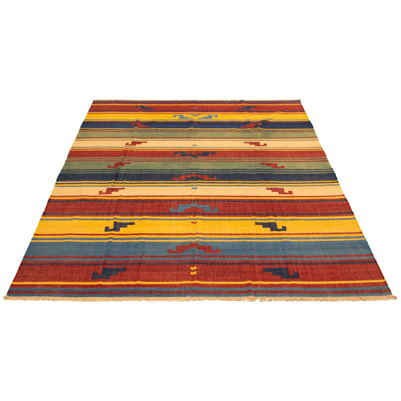 Tapis zone en laine foncé/rouge foncé 8 pi 4 po x 9 pi 10 po one-of-kind main-noué la new age anatolian