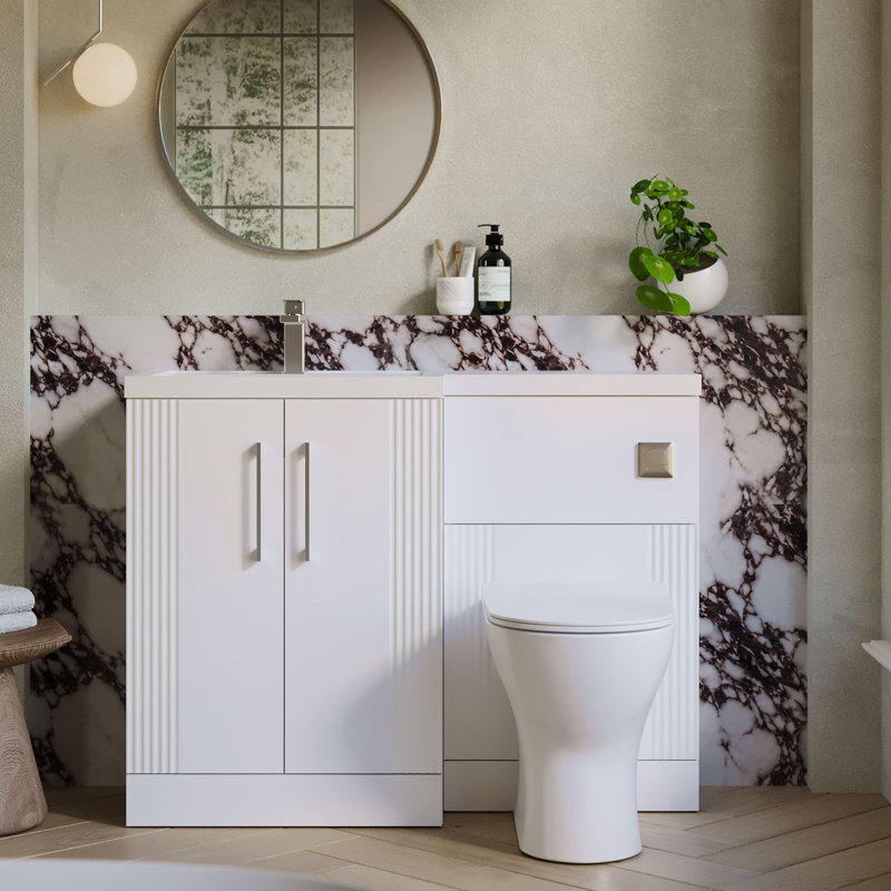 Deco 1105 mm Bathroom Vanity, Satin White