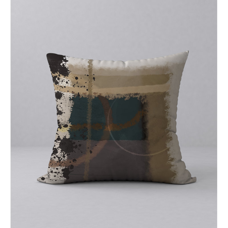 Abstract Reversible Throw Pillow, 20" x 20"