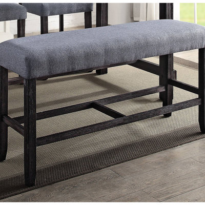 Banc de comptoir gris rembourré - Siège en mousse confortable avec cadre solide et rembourré et stable