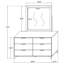 Commode 6 tiroirs avec miroir James White (comprend la commode seulement et non le miroir)