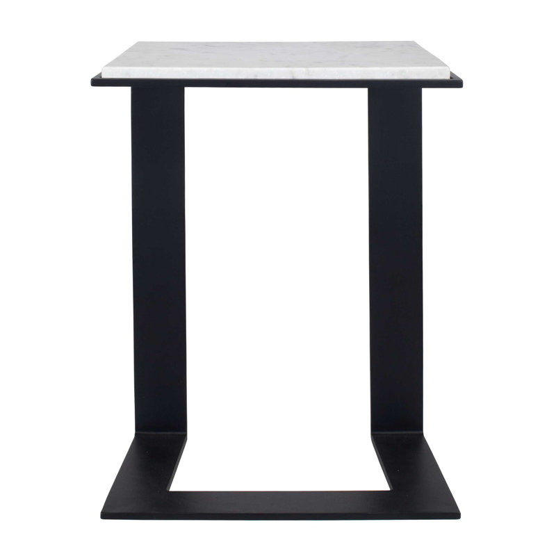 Uttermost Kenora White Marble Accent Table