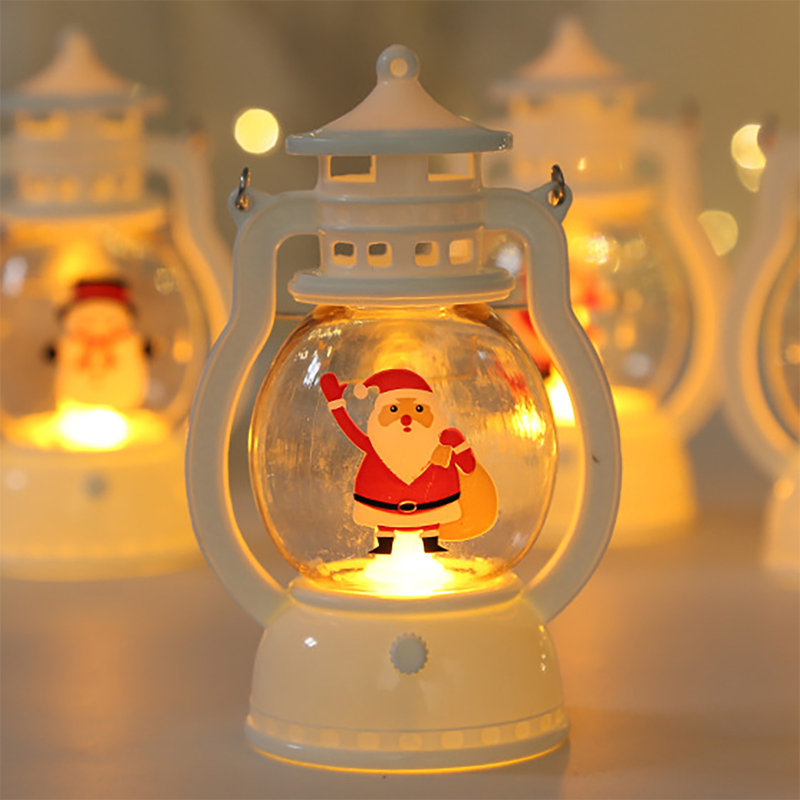 Décoration de Noël lanterne portative à petite lampe à huile