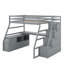 Lit mezzanine double avec 7 tiroirs et bureau-895503636