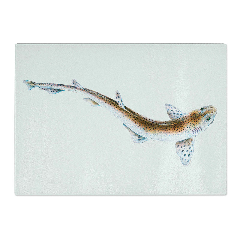Tempered Glass Lesser Spotted Dog-Fish by Edward Donovan Chopping Board, 39 cm x 28.5 cm