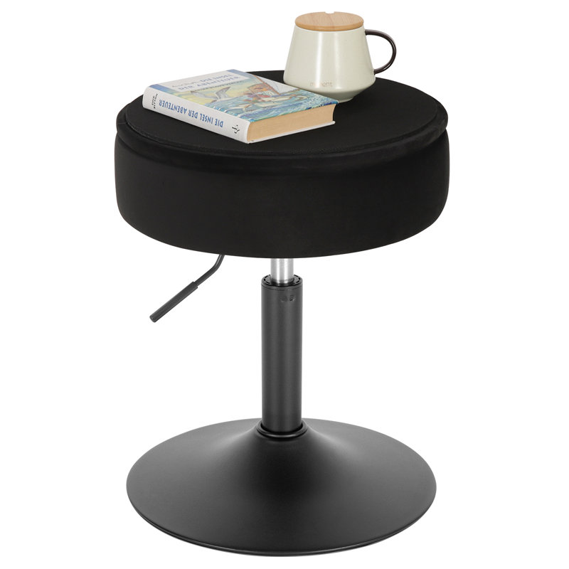 Lieven Adjustable Height Ergonomic Lab Stool, Black