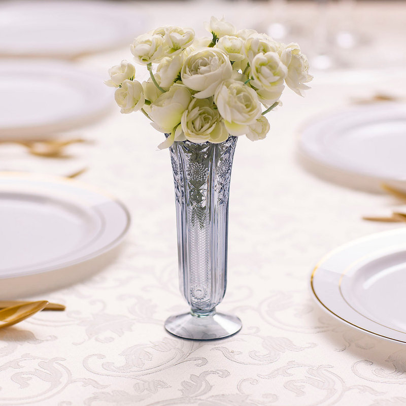 Gyrite Table Vase, White