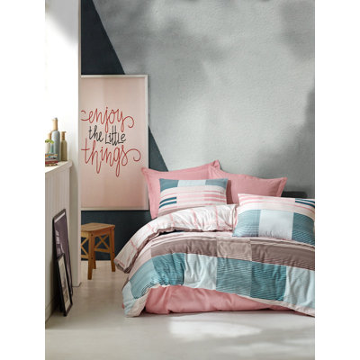 Cotton Flannel Geometric Shapes Duvet Cover