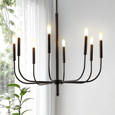 Exzavion 8 - Light Iron Dimmable Chandelier