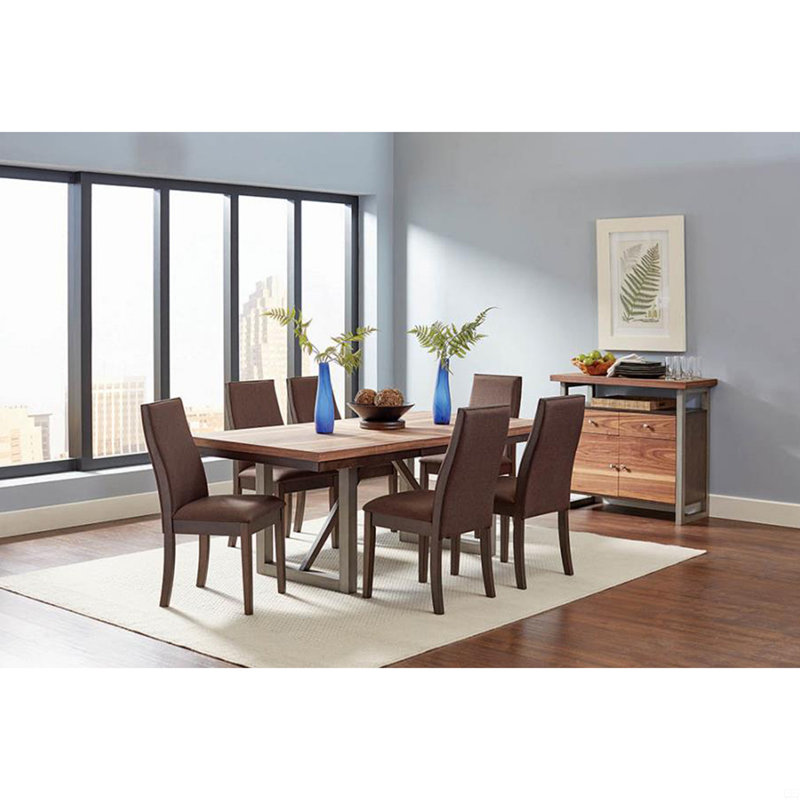 Ensemble de 2 chaises de salle à manger rembourrées en tissu