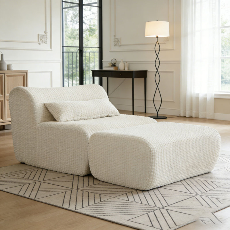 Chaise d'appoint moderne, Crème