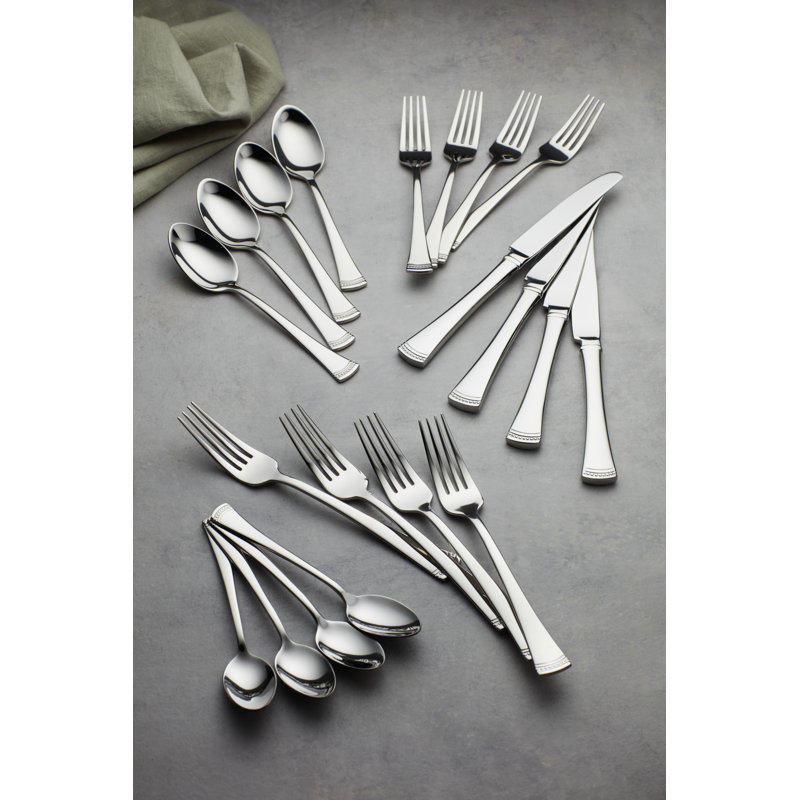Portola Silver Stainless Steel Teaspoons Set of 4