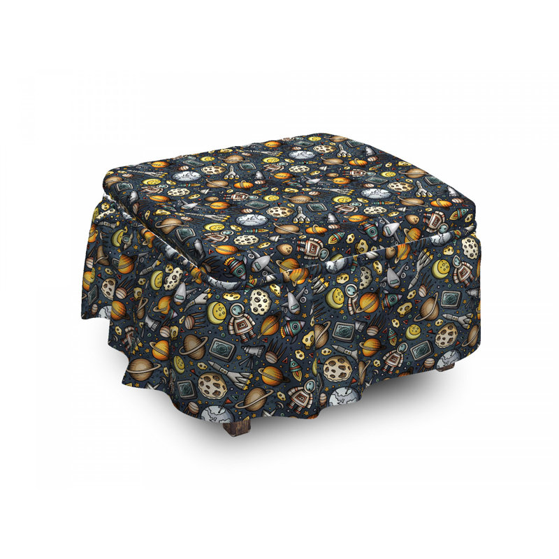 Housse pour repose-pieds outer space