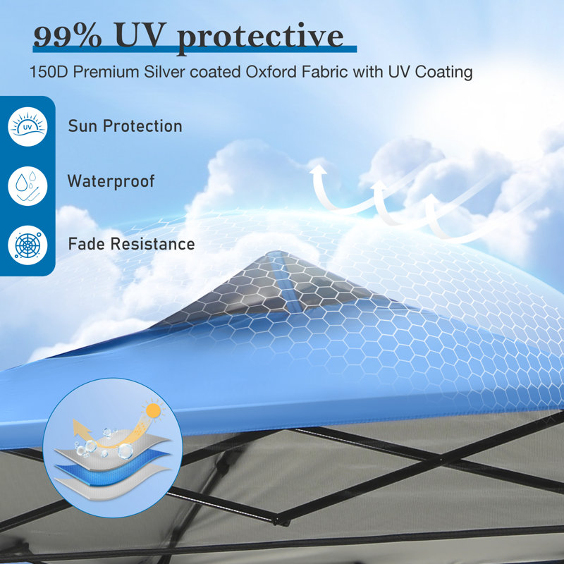 8x8 Pop Up Canopy With Single Side Wall