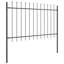 Clôture de jardin vidaXL 3 pièces gris 16,73 x 3,94 pi en acier thermolaqué