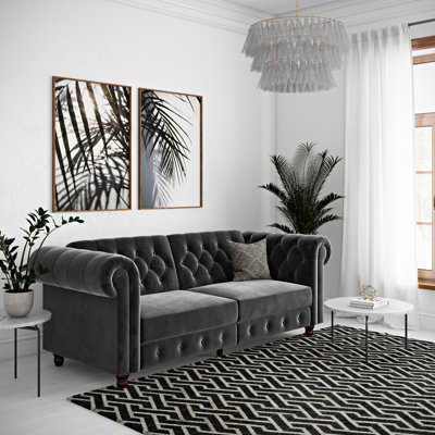 Dimmitt 3 Seater Velvet Sofa