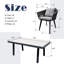 Ensemble de salle à manger 9 pièces pour patio moderne en osier avec structure en acier inoxydable (8 places assises)-473548532-473548528