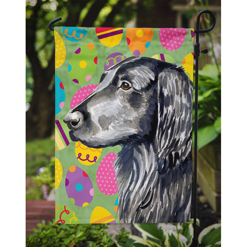 Drapeau de jardin Atara, Flat-coated retriever