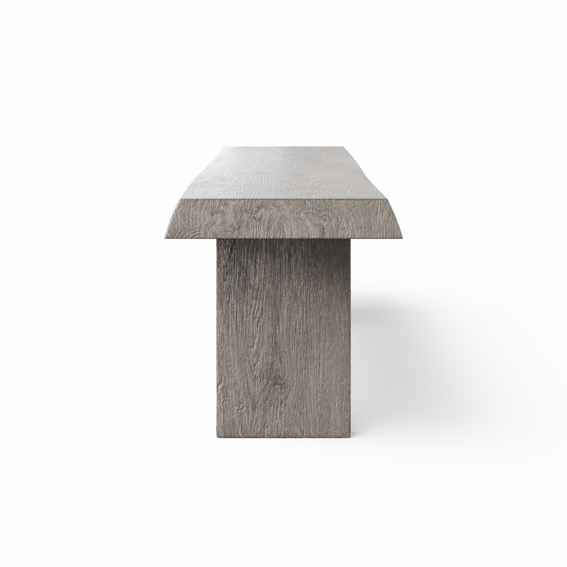 Brooks Bench, Sandblasted Gray, 18" H x 65" W x 15" D