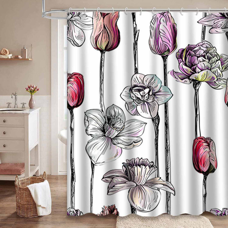 Rideau de douche Summer Spring, L 72 po x l 84 po