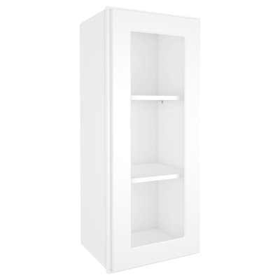 Plywood Pre-Assembled Wall Cabinet with Adjustable Shelves Glass not included