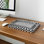 Plateau décoratif pour table basse avec incrustations à carreaux - Plateau décoratif chic pour décoration intérieure moderne ou plateau repose-pieds - ensemble de 3, 24 po, noir