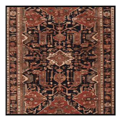Tapis brun lavable à la machine