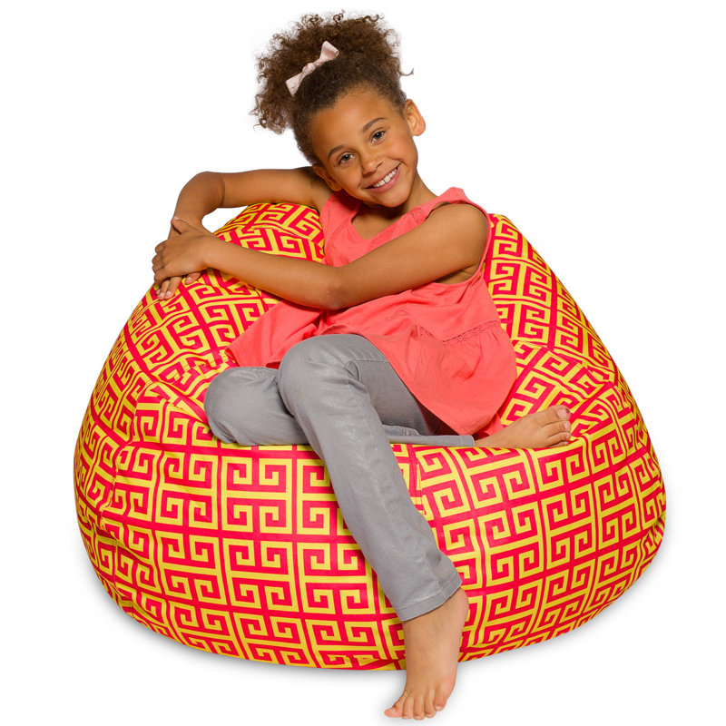 Bean Bag Chair for Kids, Teens, and Adults - Filled with Soft Beads, Includes Removable and Machine Washable Cover - Multiple Colors, Sizes and Fabrics including Soft Nylon & Canvas with Patterns