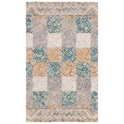 Deyoung Hand Tufted Wool Geometric Rug