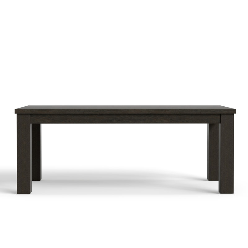 Table de salle à manger à quatre pieds en bois manufacturé et massif H 30 po Dutton, Espresso craquelé