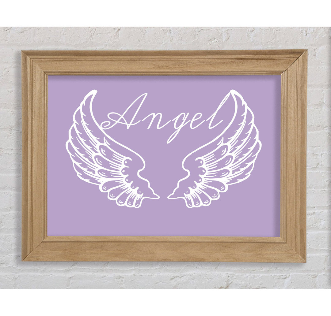 Angel Wings 4 Lilac - Bilderrahmen Kunstdrucke