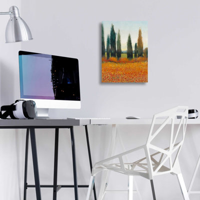 «Cypress Trees I» par Tim O'Toole, art mural en verre acrylique