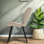 Chaises de salle à manger confortables en cuir synthétique, style moderne, base en métal, pour la cuisine