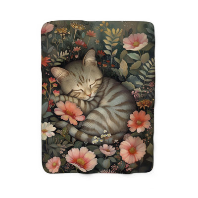Couverture adorable pour chat endormi