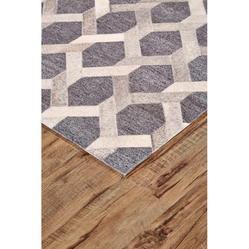 Tapis gris / asphalte Grossi, Rectangle 5 pi x 8 pi