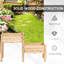 Raised Garden Bed - 3 Planter Boxes Elevated Wooden Stand For Veggies, Herbs, Blooms Natural Solid Wood Drainage 3 Box Plant Frame