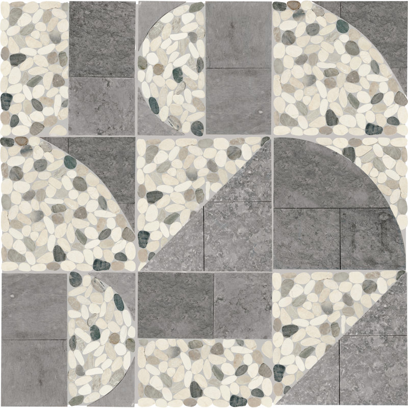 Mosaïque de galets Art Deco Daltile Pebble Oasis