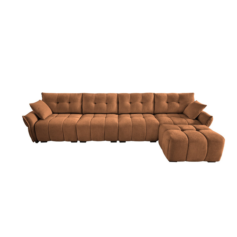 Canapé modulaire Burnt Orange, Chenille orange