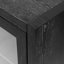 Armoire de rangement en bois avec trois portes en verre trempé et une tablette réglable